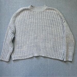 Jessica Simpson Mock Neck Chunky Mix Knit Sweater Size XS in Blue White